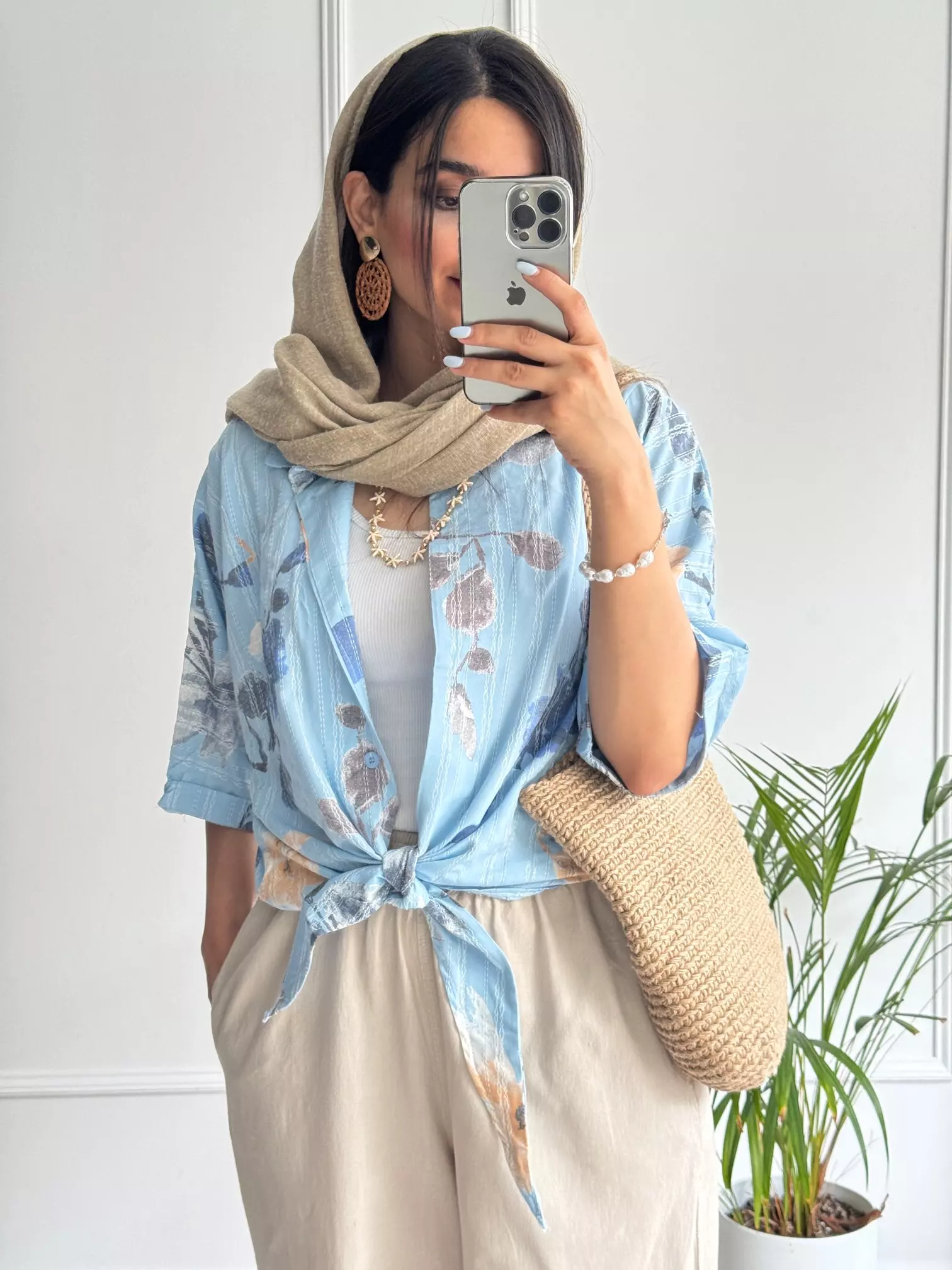 شومیز گره ای گندم